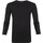 Textiel Heren T-shirts & Polo’s Garage Basic Longsleeve T-Shirt Stretch Zwart Zwart