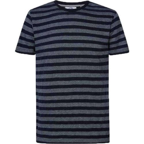 Textiel Heren T-shirts & Polo’s Petrol Industries T-Shirt Strepen Navy Blauw
