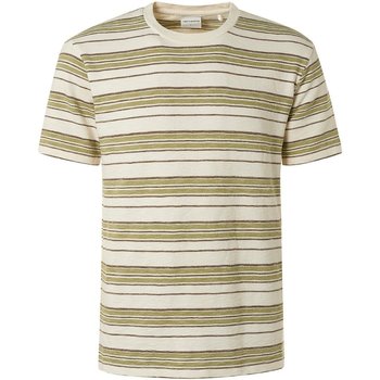 Textiel Heren T-shirts & Polo’s No Excess T-shirt Strepen Creme Multicolour