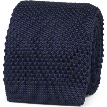 Textiel Heren Stropdassen en accessoires Suitable Knitted Stropdas Navy TK-01 Blauw