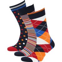 Ondergoed Heren Socks Suitable Oranje Sokken 3-Pack Multicolour