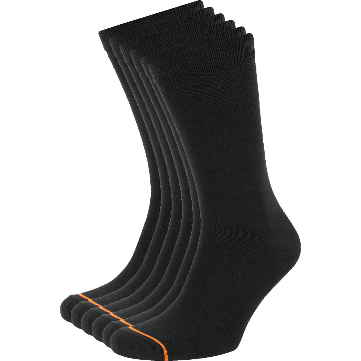 Ondergoed Heren Socks Suitable Sokken 6 Paar Bio Zwart Zwart