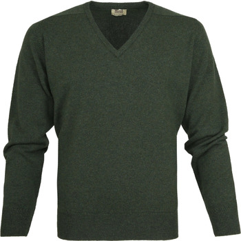 Textiel Heren Sweaters / Sweatshirts William Lockie Pullover Lamswol Moss Groen V Groen