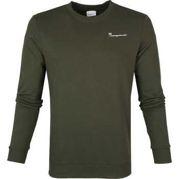 Textiel Heren Sweaters / Sweatshirts Knowledge Cotton Apparel Trui Logo Donkergroen Groen