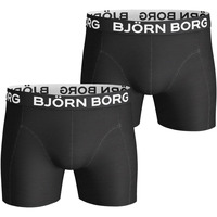 Ondergoed Heren BH's Björn Borg Boxers Solid Black 2 Pack Zwart