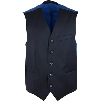 Textiel Heren Jasjes / Blazers Suitable Gilet Piga Wol Donkerblauw Blauw
