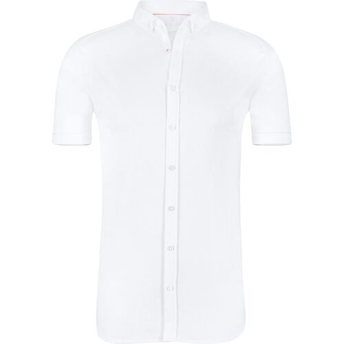 Textiel Heren Overhemden lange mouwen Desoto Overhemd Korte Mouw Wit Wit