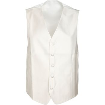 Textiel Heren Kostuums Suitable Trouwgilet V-Design Off-White Beige