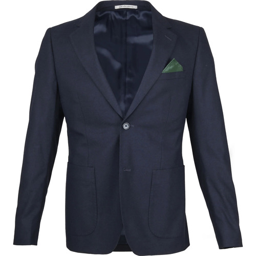 Textiel Heren Jasjes / Blazers Suitable Blazer Flanel Navy Blauw