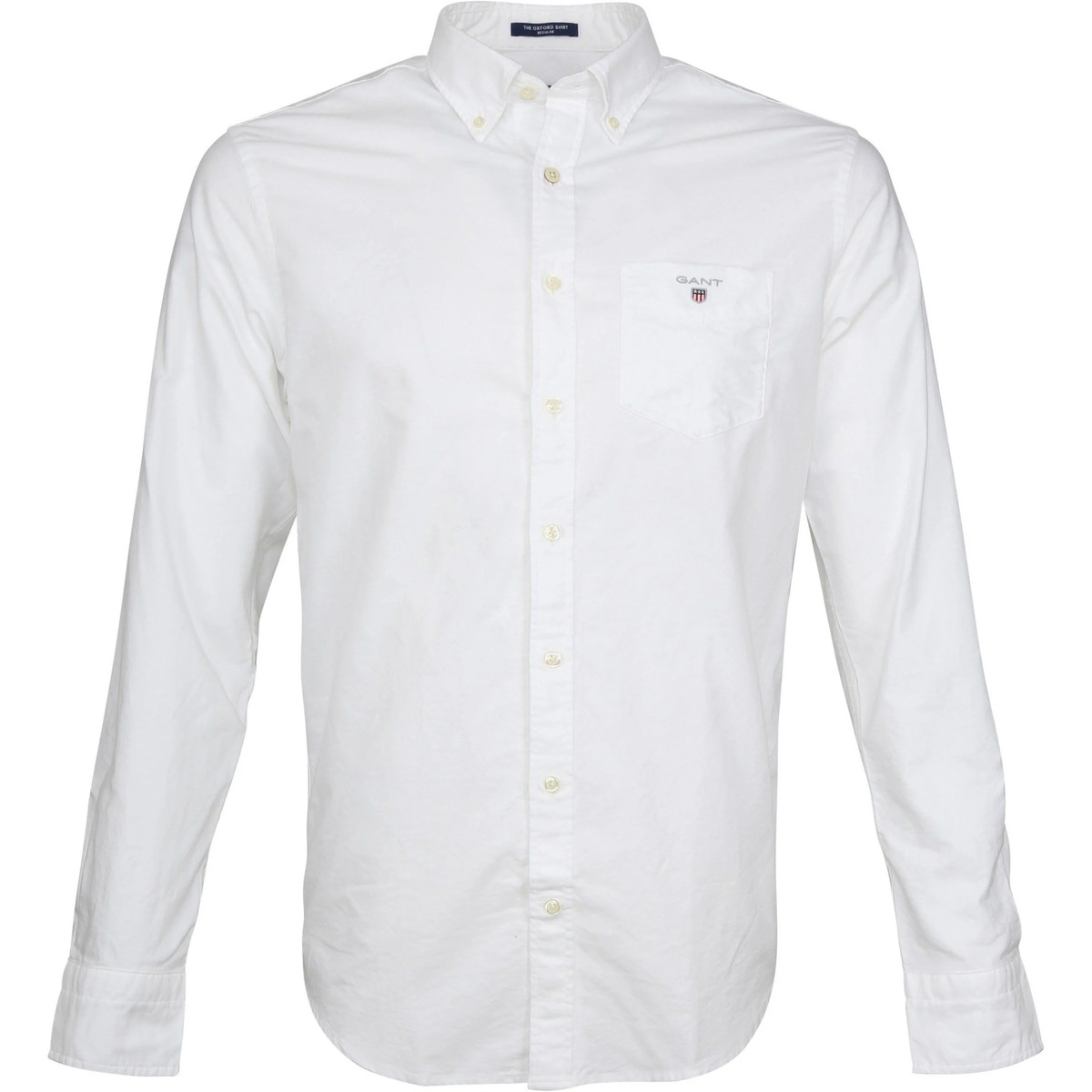 Textiel Heren Overhemden lange mouwen Gant Casual Overhemd Oxford Wit Wit