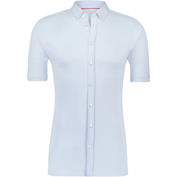 Textiel Dames Overhemden Desoto Overhemd Korte Mouw Lichtblauw 051 Blauw