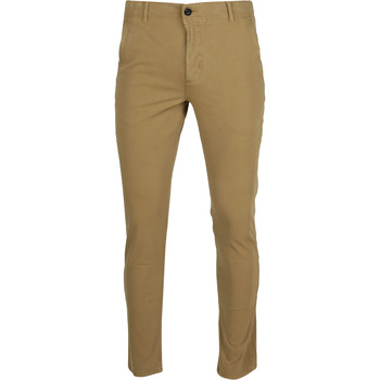 Textiel Heren Broeken / Pantalons Suitable Milton Skinny-Fit Chino Khaki Kaki