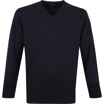 Textiel Heren Sweaters / Sweatshirts William Lockie V-Hals Lamswol Navy Blauw
