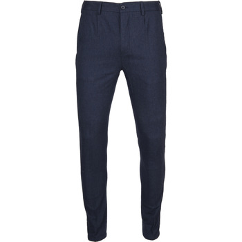 Textiel Heren Broeken / Pantalons Suitable Pantalon Travis Donkerblauw Blauw