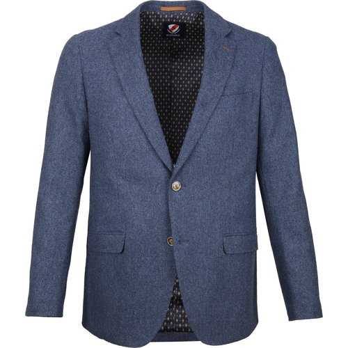 Textiel Heren Jasjes / Blazers Suitable Blazer Nibe Blauw Herringbone Blauw