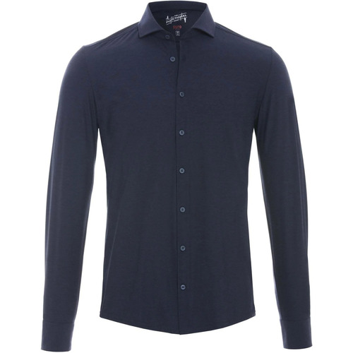 Textiel Heren Overhemden lange mouwen Pure H.Tico The Functional Shirt Navy Blauw