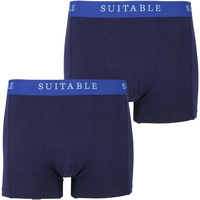 Ondergoed Heren BH's Suitable Bamboe Boxershorts 2-Pack Navy Blauw