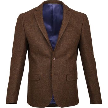 Textiel Heren Jasjes / Blazers Suitable Fitecom Colbert Bruin Bruin
