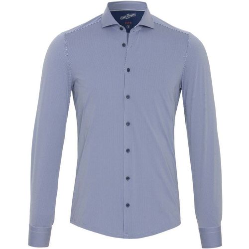 Textiel Heren Overhemden lange mouwen Pure H.Tico The Functional Shirt Strepen Navy Blauw