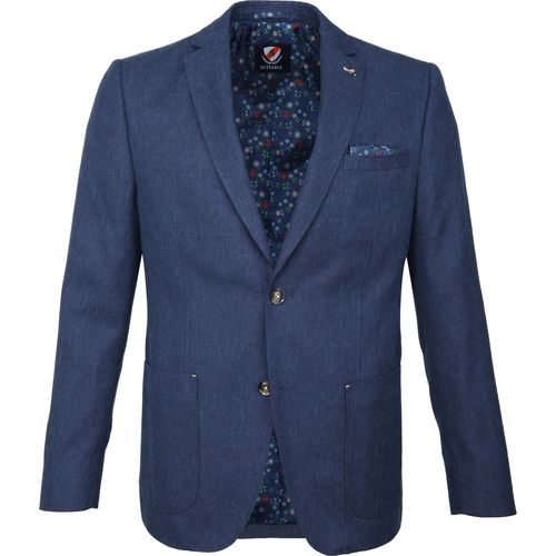 Textiel Heren Jasjes / Blazers Suitable Colbert Cayo Melange Navy Blauw
