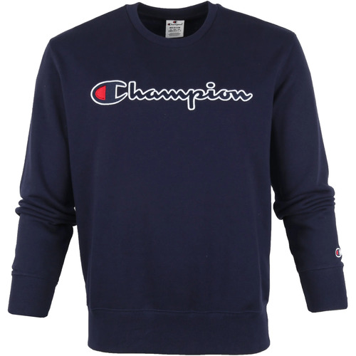 Textiel Heren Sweaters / Sweatshirts Champion Sweater Script Donkerblauw Logo Blauw
