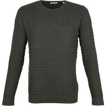 Textiel Heren Sweaters / Sweatshirts Knowledge Cotton Apparel Field Trui Donkergroen Groen