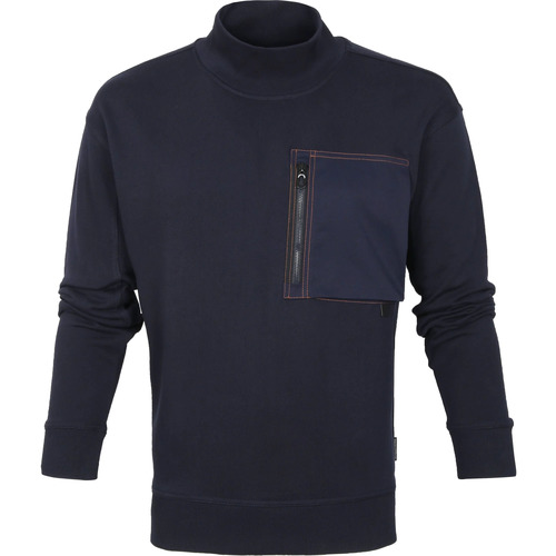 Textiel Heren Sweaters / Sweatshirts Scotch & Soda Sweater Chest Pocket Donkerblauw Blauw