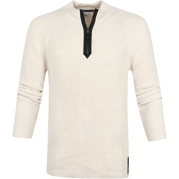 Textiel Heren Sweaters / Sweatshirts Blue Industry Half Zip Trui Off White Beige