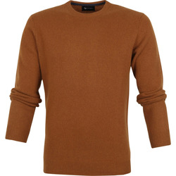 Textiel Heren Sweaters / Sweatshirts Suitable Lamswol Trui O-Hals Camel Bruin