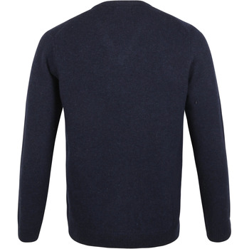 Suitable Lamswol Trui V-Col Donkerblauw Blauw