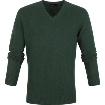 Textiel Heren Sweaters / Sweatshirts Suitable Lamswol Trui V-Hals Donkergroen Groen