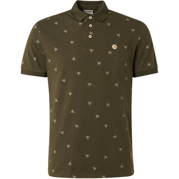 Textiel Heren T-shirts & Polo’s No-Excess Polo Print Donkergroen Groen