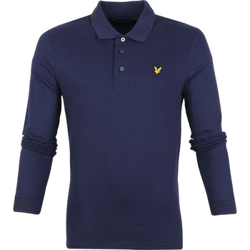 Textiel Heren T-shirts & Polo’s Lyle And Scott Longsleeve Polo Navy Blauw