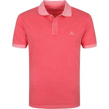 Textiel Heren T-shirts & Polo’s Gant Sunfaded Polo Donkerroze Roze