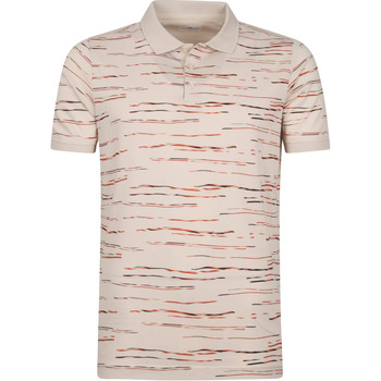 Textiel Heren T-shirts & Polo’s State Of Art Polo Print Beige Beige