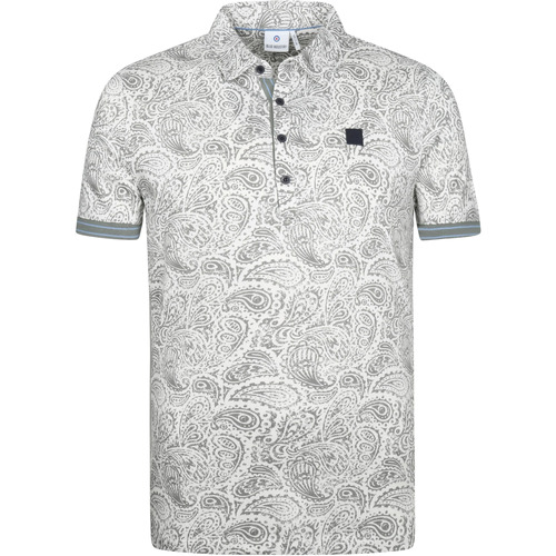 Textiel Heren T-shirts & Polo’s Blue Industry M25 Polo Paisley Groen Groen
