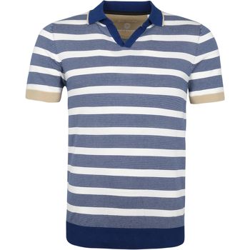 Textiel Heren T-shirts & Polo’s Blue Industry M23 Polo Streep Blauw Blauw