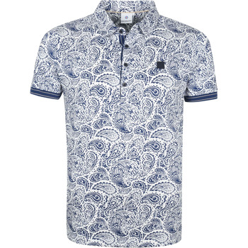 Textiel Heren T-shirts & Polo’s Blue Industry M25 Polo Paisley Blauw Blauw