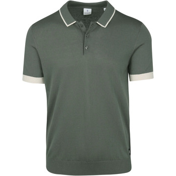 Textiel Heren T-shirts & Polo’s Blue Industry Polo Army Groen Groen