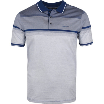 Textiel Heren T-shirts & Polo’s State Of Art Blauwe Polo Gestreept Blauw
