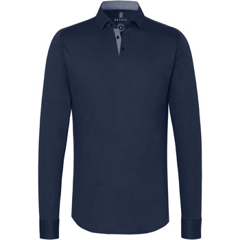 Textiel Heren T-shirts & Polo’s Desoto Polo New Hai Strijkvrij Donkerblauw Blauw