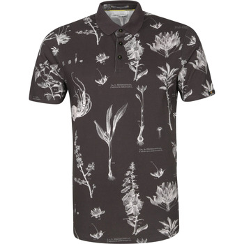 Textiel Heren T-shirts & Polo’s No-Excess Polo Pique Bloemen Zwart Zwart