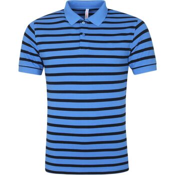 Textiel Heren T-shirts & Polo’s Sun68 Polo Cold Dye Stripes Blauw Blauw