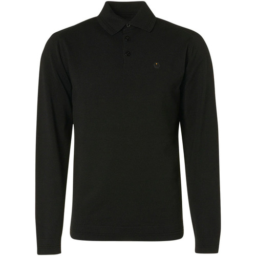 Textiel Heren T-shirts & Polo’s No Excess LS Polo Solid Zwart Zwart