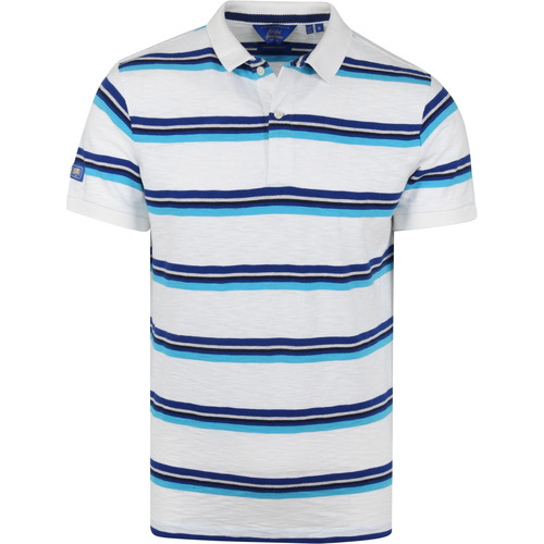 Textiel Heren T-shirts & Polo’s Superdry Classic Polo Strepen Wit Wit