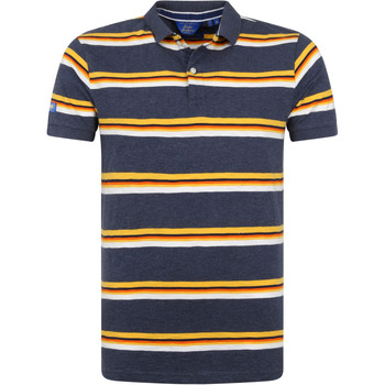 Superdry Classic Polo Strepen Donkerblauw Blauw