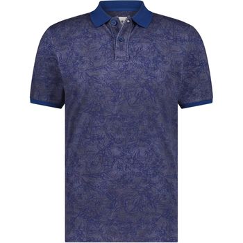 Textiel Heren T-shirts & Polo’s State Of Art Polo Pique Print Donkerblauw Blauw