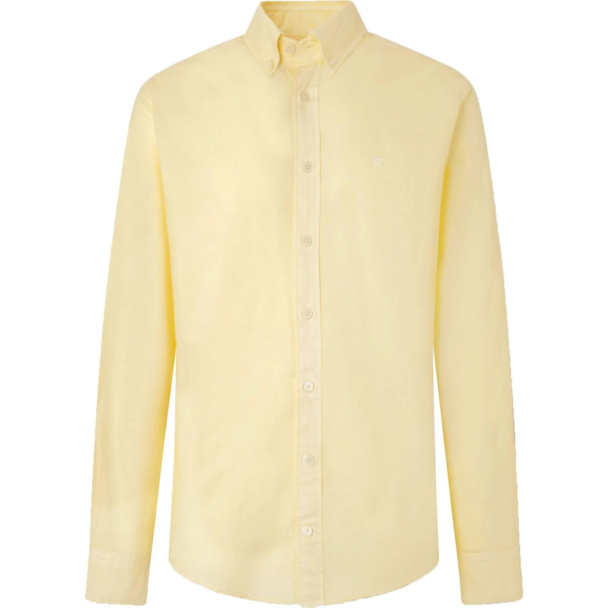 Textiel Heren Overhemden lange mouwen Hackett Overhemd Garment Dyed Geel Geel