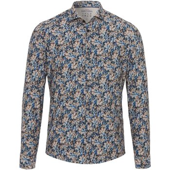 Textiel Heren Overhemden lange mouwen Pure Functional Overhemd Bloemenprint Multicolour Blauw