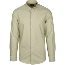 Textiel Heren Overhemden lange mouwen Suitable Overhemd BD Oxford Lichtgroen Groen